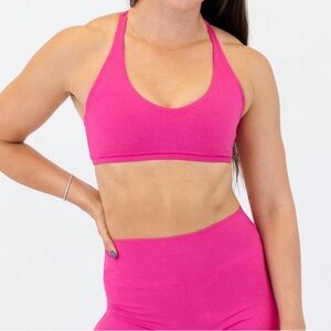 FLEO Heather Pink Logan V neck Bralette